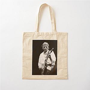 Mark Knopfler - Black and White Cotton Tote Bag