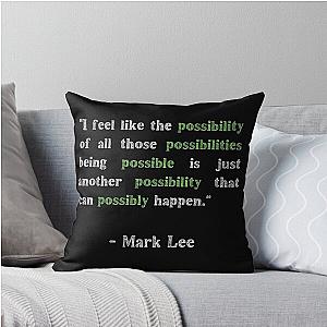 Funny Mark Lee Kpop meme NCT Throw Pillow