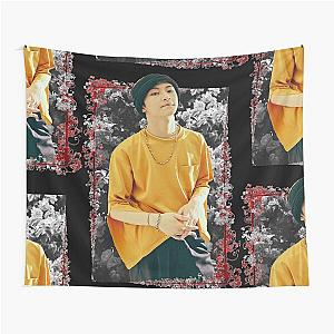 Mark Lee SuperM Kpop Korean Floral Design Tapestry