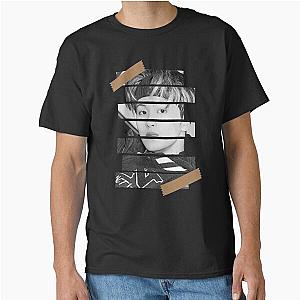 Mark Lee SuperM Classic Monochrome Stripe Design T-Shirt