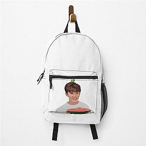 Mark Lee Sim Holding a Watermelon Backpack