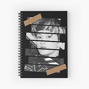 Mark Lee SuperM Korean Kpop Monochrome Design Spiral Notebook