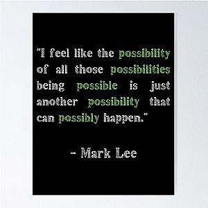Funny Mark Lee Kpop meme quote NCT Poster