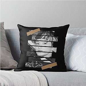 Mark Lee SuperM Mark Korean Kpop Monochrome Stripe Design Throw Pillow