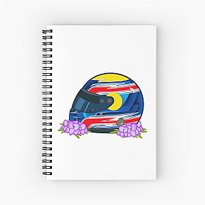Mark Webber 2009 Helmet Flowers Spiral Notebook