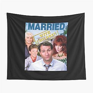 Funny Gift Married With Child Premium Retro Wave Tapestry