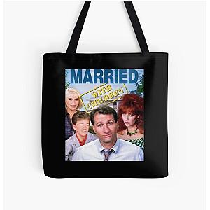 Funny Married With Children Retro Wave All Over Print Tote Bag