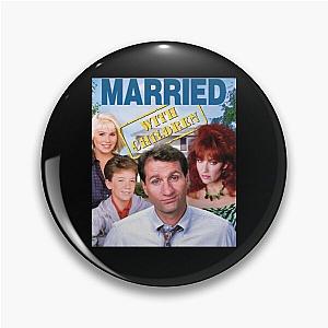 Funny Gift Married With Children Premium Retro Wave Pin