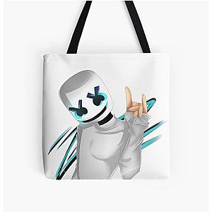 Illustration Marshmello    All Over Print Tote Bag