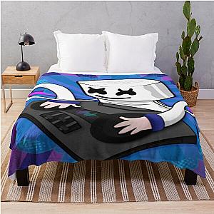 Marshmello  paint art Throw Blanket