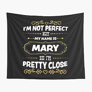 Mary I'm Not Perfect Aesthetic Custom Name Tapestry