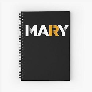 Mary Orange Shadows Spiral Notebook