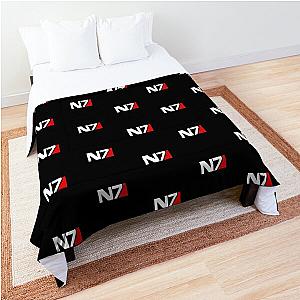 Pixellated N7 Spectre Badge Mass Effect Stripeless Comforter