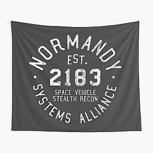 SSV Normandy Athletic Shirt - Mass Effect Athletic Style - White Print Tapestry