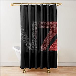 Mass Effect N7 Distressed Logo Shower Curtain