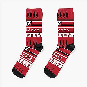 RED Mass Effect N7 Christmas Socks