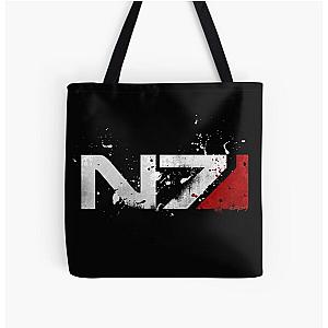 Mass Effect Distressed N7 All Over Print Tote Bag