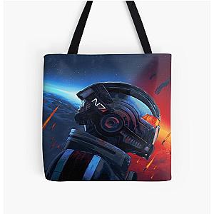 N7 Emblem  mass Effect 2 All Over Print Tote Bag