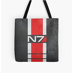 Mass Effect N7 Special Forces Stripes All Over Print Tote Bag