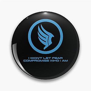 First Day Of Mass Effect Commander Shepard Paragon Quote Vintage Style Art Pin