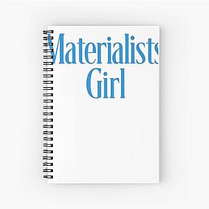 Materialist Girl Aesthetic Typography T-Shirt Spiral Notebook