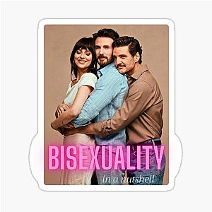 Bisexuality in a nutshell - Materialist shirt Sticker