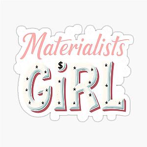 Materialist Girl Fashion Tee Statement Style Sticker