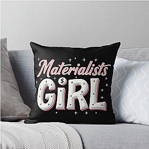 Materialist's Girl Fashion Statement Style Throw Pillow