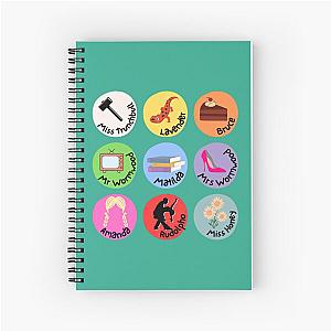 Matilda Characters Pop Art Active  Spiral Notebook