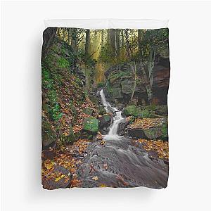 Lumsdale Waterfall Matlock Duvet Cover