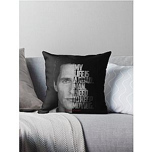 Black and White Matthew McConaughey Quote Throw Pillow