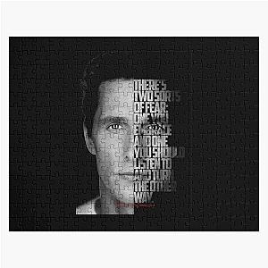 Black and white puzzle quote.
