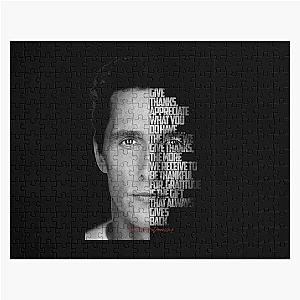 Black and white Jigsaw Puzzle featuring Matthew McConaughey quote
