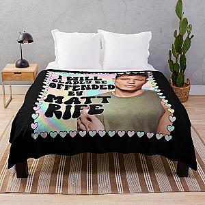 Funny Matt rife cute women girl gift comedy offended humor skit  Throw Blanket RB0809