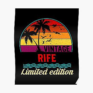 Vintage Rife Limited Edition, Surname, Name, Second Name Poster RB0809