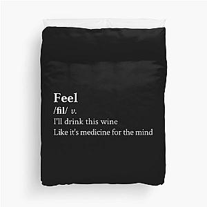 Cari Fletcher Aesthetic Quote Lyrics Black Duvet Cover