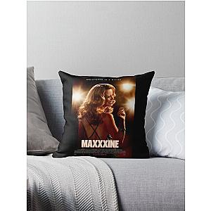 Maxxxine movie poster Mia Goth A24 Throw Pillow