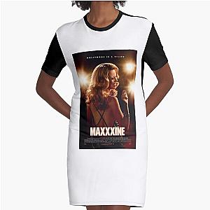 Maxxxine movie poster Mia Goth A24 Graphic T-Shirt Dress