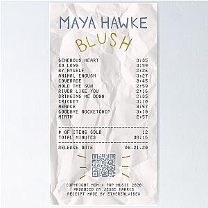 maya hawke - blush album receipt Poster