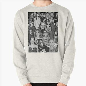 Maya Hawke Abstract Collage Art - Black and White Aesthetics Pullover Sweatshirt