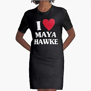 I heart Maya Hawke Graphic T-Shirt Dress