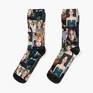 Maya Hawke Abstract Collage Socks