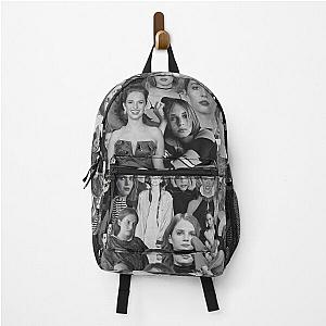 Maya Hawke Abstract Collage Art - Black and White Aesthetics Backpack