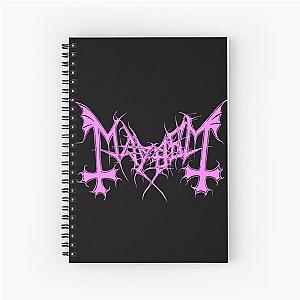 Mayhem - Norway Band - Original Logo - Fanart - Pink Edition Spiral Notebook