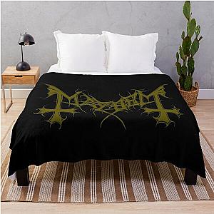 Mayhem - Norway Band - Original Logo - Fanart - Gold Edition Throw Blanket