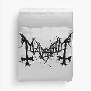 Mayhem - Norway Band - Original Logo - Fanart - Black Edition Duvet Cover