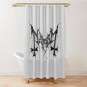 Mayhem - Norway Band - Original Logo - Fanart - Black Edition Shower Curtain