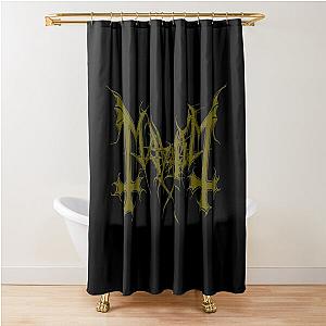 Mayhem - Norway Band - Original Logo - Fanart - Gold Edition Shower Curtain