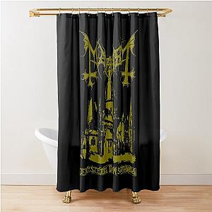 Mayhem - Norway Band - Original Logo - Fanart - De Mysteriis Dom Sathanas - Gold Shower Curtain