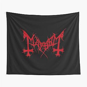 Mayhem - Norway Band - Original Logo - Fanart - Red Edition Tapestry